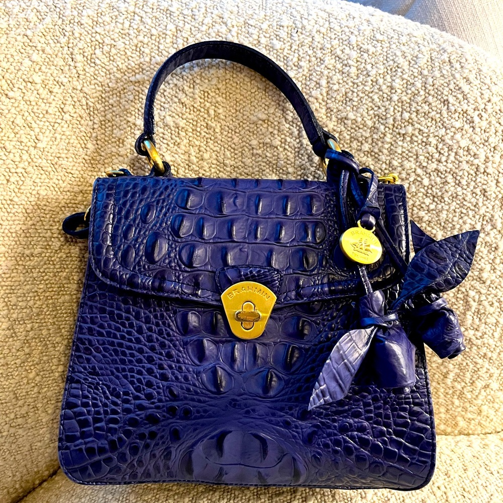 Brahmin purple bag - brand new - probably worn like once